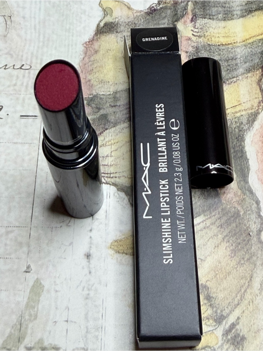 MAC COSMETICS SLIMSHINE GRENADINE BNIB lipstick Rare Limited Discontinued